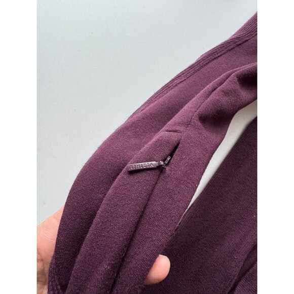 ATHLETA Balance Spiced Cabernet Purple Tencel Jersey Sweatshirt Dress, Size M - Picture 6 of 14